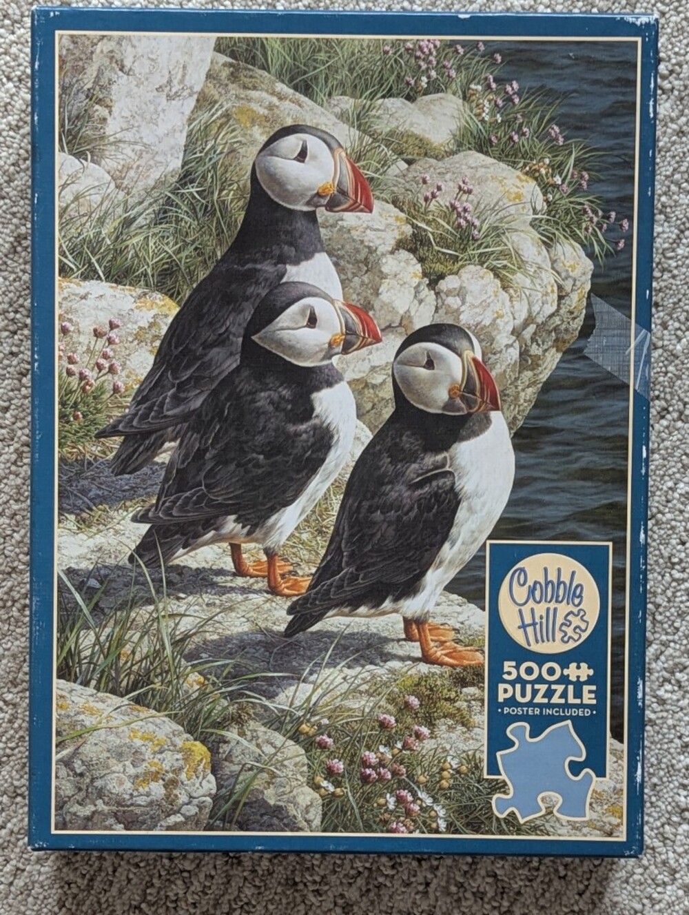 Cobble Hill Puffin Party 500 Piece Jigsaw Puzzle